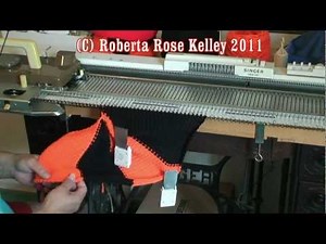 Machine Knit Sideways Hat shown 2 ways