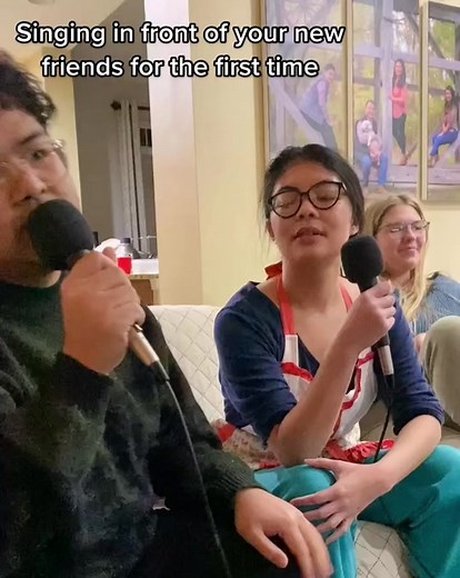 First Time Singing in Front of Friends Reactions