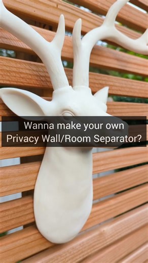 What says privacy meets style better than this slat-wall room divider? It's easy to build, easy to move around, and easy to customize. And how about those robe hooks on the back when you need EXTRA privacy? #therehablife #diyhome #diyproject #diyprojects #diyfurniture #diy #easydiy #wooddesign #woodworkforall #woodworking #woodworker #wood #slat #slatwall #privacy #privacyscreen #roomdivider #patio #patiolife #hygge #hyggelife #moderndesign #modernfurniture #home #homeinspo #homedecorideas #furn