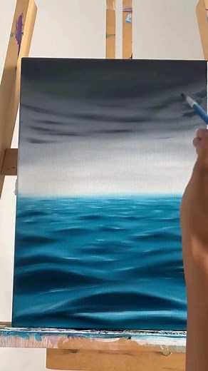 Ocean Painting Timelapse Process