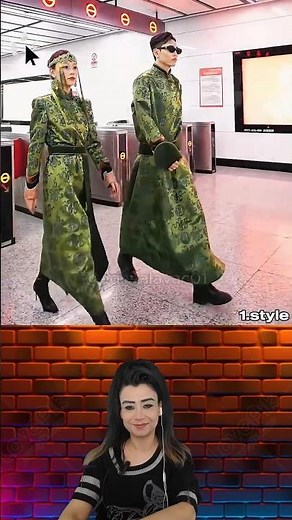 👘 Fusion of Traditional Mongolian Robe and Modern Outfit in Street Style! #streetstyle #mongolia