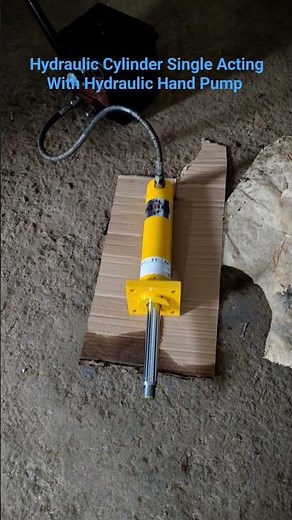 HYDRAULIC SINGLE ACTING CYLINDER WITH MANUAL HAND PUMP #hydrauliccylinder #hydrauliccylinders