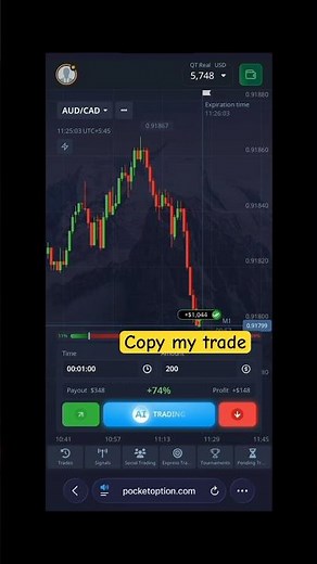 Pocket Option Copy Trading: $444 Profit