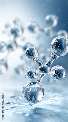 Wasserstoffmolekül H2 – Abstrakte molekulare Struktur für Wissenschaft, Medizin und saubere Energie