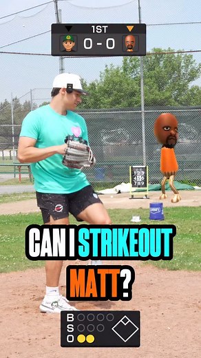 Can I Strikeout An Absolute Wii Sports Legend?! #baseball #60eraguy #matt #wiisports #nostalgia #elite #100mph #d1 #mlb | Joey Laurer