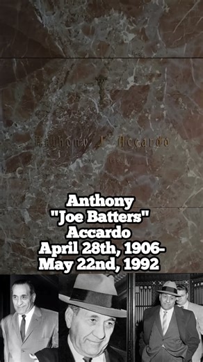 The Wall Crypt of Organized Crime Figure and Chicago Outfit Boss Anthony "Joe Batters" Accardo.
