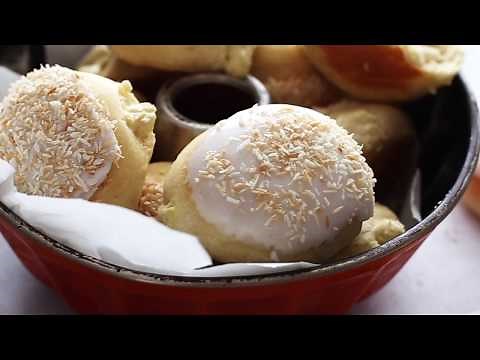 Coconut Cream filled Baked Yeast Donuts