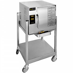 AccuTemp N61201D060 SGL Evolution 6 Pan Stand-Mounted Natural Gas Boilerless Connectionless Steamer - 60,000 BTU