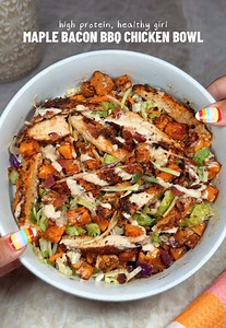 Maple Bacon BBQ Chicken Bowl — Easy High-Protein Summer Meal