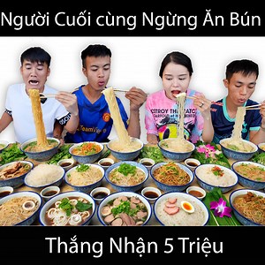 1.9M views · 28K reactions | Thử Thách Người Cuối Cùng Ngừng Ăn Các Loại Bún Ăn Sáng Thắng Nhận 5 Triệu | Hưng Vlog | Facebook