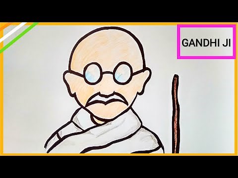 Mahatma Gandhi Drawing Easy || How To Draw MAHATMA GANDHI || Gandhi Ji Drawing Easy || Mousumi Zone