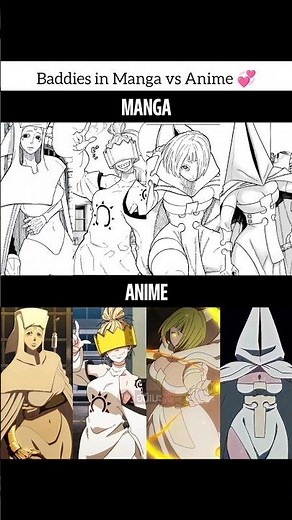 Manga vs Anime hits different when it comes to baddies 💖 In manga