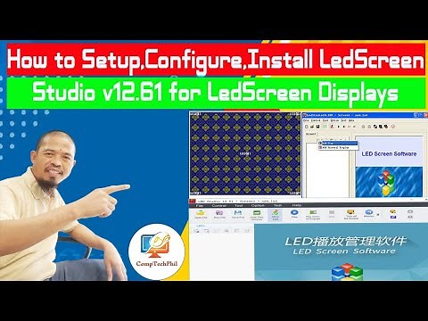 How to Setup,Install,Configure LedStudio v12.61 for LedScreen Bilboard step by step | English