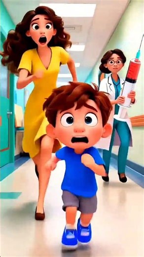 Scared Boy Runs Away From Injection! 😂 | Funny Animation Video | Mother & Doctor Chase