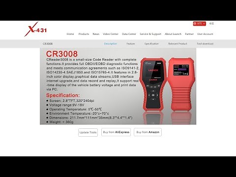 Launch Creader 3008 updating on computer