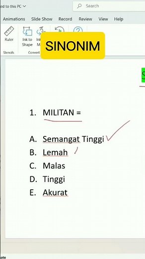 SINONIM (PERSAMAAN KATA) #kemampuanverbal #sinonim #momocibelajar
