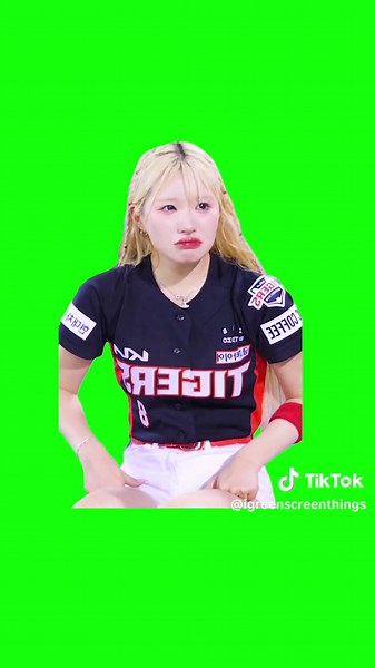 Crying Korean Cheerleader | Green Screen #korea #korean #cheerleading #cheerleader #cheerleaders #koreancheerleader #meme #viral #fyp