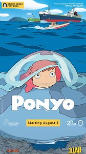 Experience PONYO in theaters for a limited time August 3rd - 7th. 🎏 Studio Ghibli Fest is back and bigger than ever ❣️ Celebrate Hayao Miyazaki’s Oscar® win with fan favorites and iconic titles. #studioghibli #ponyo #studioghiblifest Source = Studio Ghibli | MoviePass