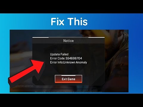 How to fix "Error code: 554696704" on Apex Legends Mobile | Unknown Anomaly on apex mobile