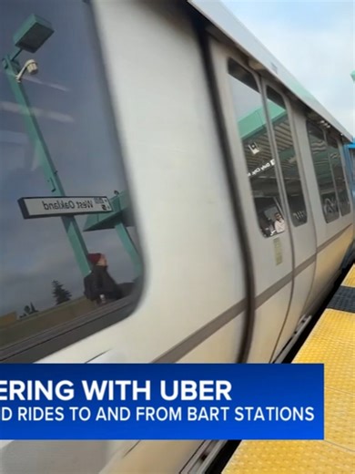 BART and Uber announced a partnership Tuesday to offer rides to and from some stations across the Bay Area. It's an app integration that lets BART riders also plan and pay for their Uber within the BART app. This is for all 50 stations, but for a limited time BART says riders coming to 10 stations will get a $5 discount up to six times over seven calendar days. #bart #bartuber #bayarea #abc7news