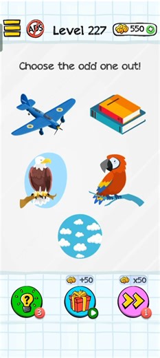 Braindom: Brain Games Test Level 227 Choose the odd one out!