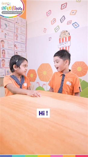 FirstCry Intellitots Preschool on Instagram: "“Hi, what’s your name?”👀 That’s such a simple question, yet it can lead to anything — maybe even a lifelong friendship. 💛 Here are our little tots learning self-introduction and making friends! So parents, if you’re also looking forward to starting your child’s learning journey, Just visit your nearest FirstCry Intellitots Preschool and enrol now! . . . [preschool activities, early learning, toddler development, preschool admission, firstcry intell