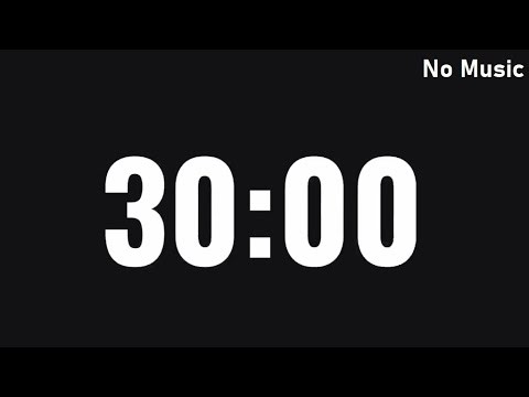 30 MINUTE COUNTDOWN TIMER ⏱️ MASSIVE FULL SCREEN NO SOUND SILENT TIMER