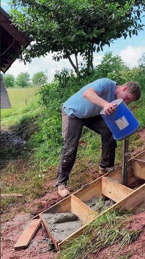 Building Wide Concrete Stairs by Hand 🪨