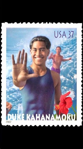 Duke Kahanamoku , Swimming and Surfing Star, Remembered Through US Stamps and the Magic of AI