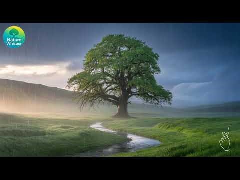 Golden Sun & Heavy Rain 🌦️ | Relaxing Sunshower Ambience in Nature