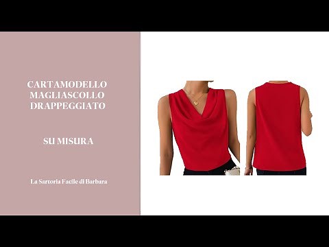 66 CARTAMODELLO MAGLIA SCOLLO DRAPPEGGIATO