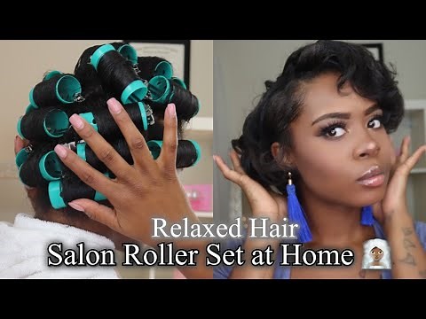 Salon Roller Set at Home: Relaxed Hair Maintenance Routine (2020) / Neck Length Styling