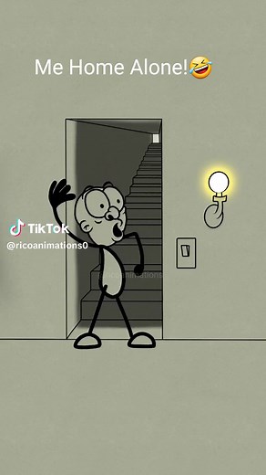 Me home alone!🤣🤣 #animations #comedy #trending #crazy #fyp #funnymemes #funnyvideos #viral 1#memes #foryoupage #foryou #dark