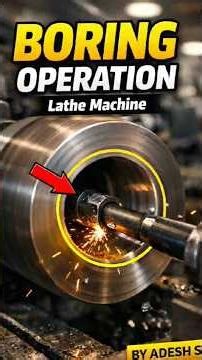 Boring Operation in Lathe Machine | Internal Turning Explained 🔩 | Lathe Machine Boring Operation