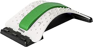 Back Stretcher Lumbar Support Lower Back Pain Relief Massage for Chronic Herniated Disc Scoliosis Spinal with Magnetic Acupressure Points Multi-Level Back Stretching Device Relieve Sciatica (White) …