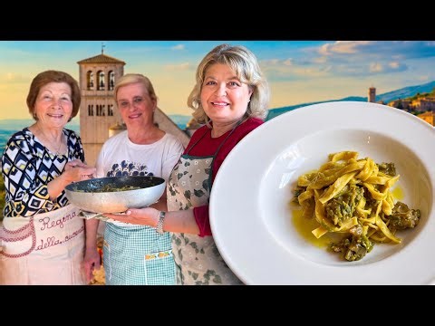 Italian Nonne make Tagliatelle with Asparagus & Artichokes | Pasta Grannies