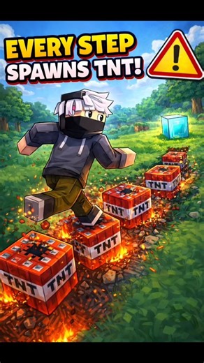 Minecraft but TNT spawns underneath me#minecraft #minecraftshorts #gaming