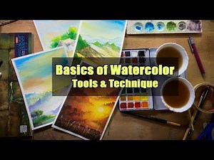 Basics of Watercolor - Tools and Techniques | Watercolor for Beginners | 4K #howtopaint