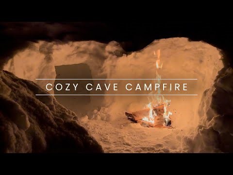 Snow Cave Campfire | Cozy Fire Sounds for Sleep, Relaxation & Study
