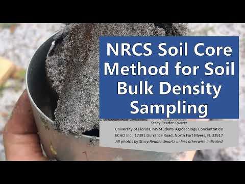 Soil Bulk Density Sampling NRCS Protocol