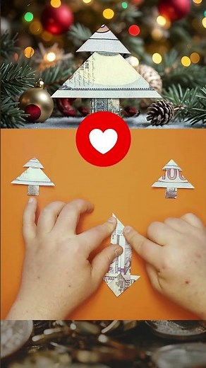 Fold a Dollar Bill into a Christmas Tree 🎄💵 - Fun Holiday DIY!