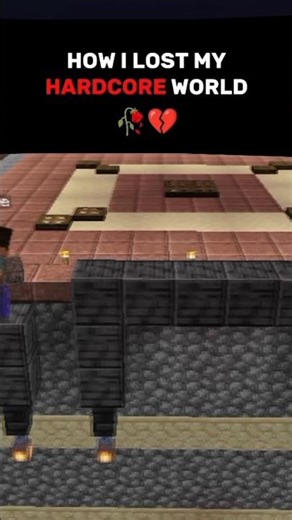 How i lost my hardcore world🥀jk #minecraft #mcpe