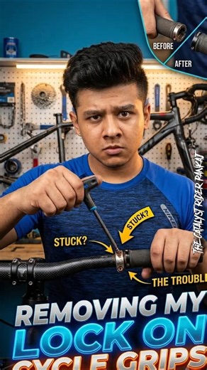 Removing Lock On Grips From My Cycle #shorts #ytshorts #lockongripremoval #lockongrips #mtb