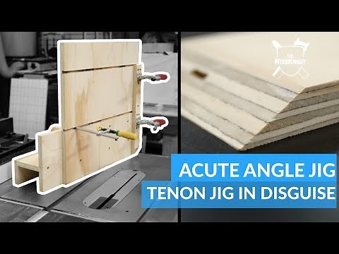 Cutting Acute Angles At The Table Saw (Tenoning Jig) #woodworking