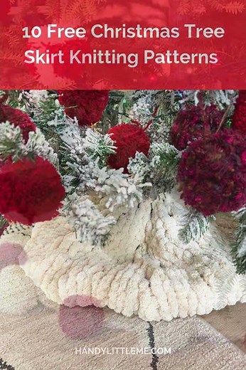 10 Free Christmas Tree Skirt Knitting Patterns