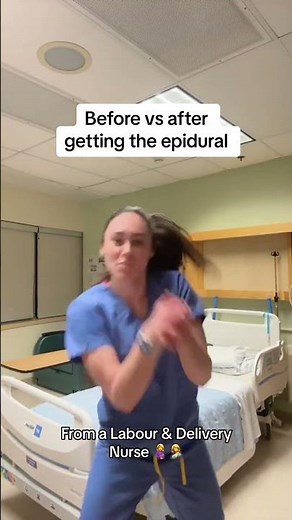 Before vs after getting the epidural 🤰🤱 From a Labour & Delivery Nurse #iwantsomethingthatiwant