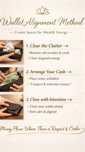 Dr. Avani Harshan | Before you ask for more money… create space for it. A messy wallet holds stagnant energy. Folded notes hold resistance. Clutter holds old... | Instagram
