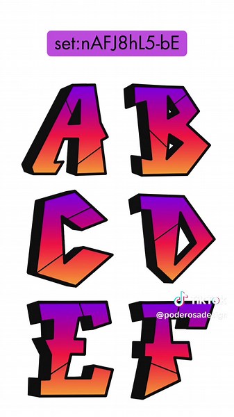 Graffiti Letters that go hard on Canva. *Some may be part of Canva Pro. #canva #graffiti #canvapro #digitalart #alphabet #digitalproducts