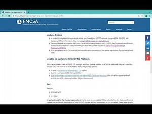 Guía de como hacer la actualización bienal de la autoridad ( MC and DOT)