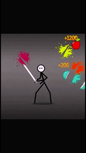 FRUIT NINJA FAIL#FruitNinja #StickFigureAnimation #stickman #shortanimation #FunnyShorts